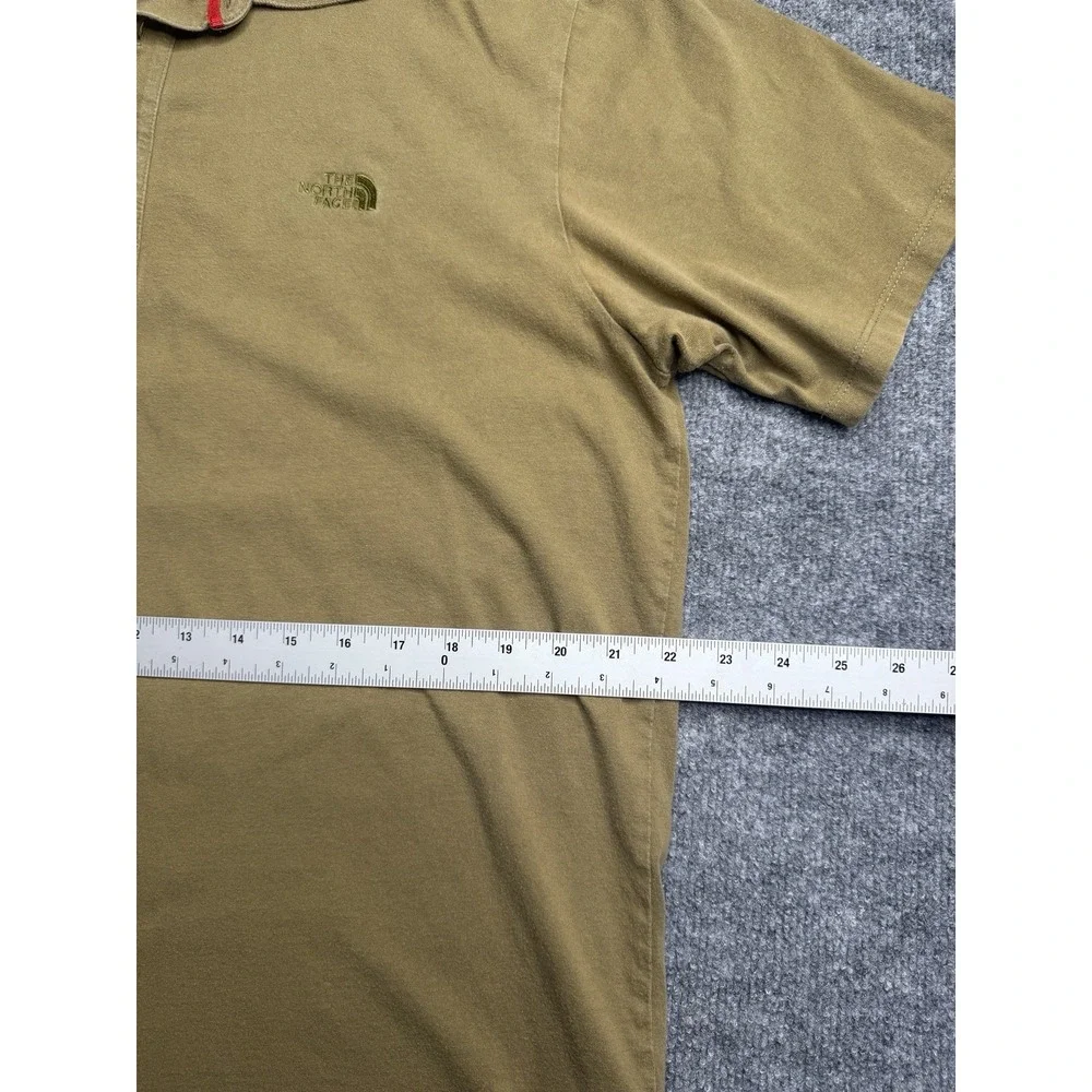 The North Face Men's Polo Shirt Brown Short Sleeve Size Large 100% cotton